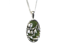 The true spirit of song! Birds give us optimism, spirit and teamwork. Set in natures beautiful beautiful sage green colored stone.