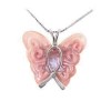 breast-cancer-awareness-ribbon-lois-wagner-butterfly-pink-shell-necklace a