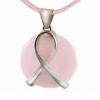 breast-cancer-awareness-ribbon-lois-wagner-round-rose-quartz-necklace a.