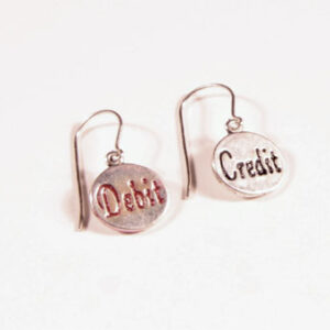 Classic Earrings to honor the crede and debre accounting method established in Italy. Perfect gift for your favorite accountant!