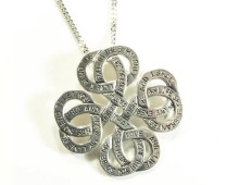 Eternity Love Knot Necklace….start reading at any point in the knot and receive a personal message of love. Love is Eternal!