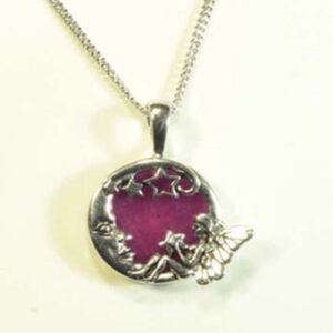 Fairy and Moon Scenic Silhouette Necklace